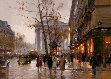 Cityscape Painting - EC madeleine and rue royale paris